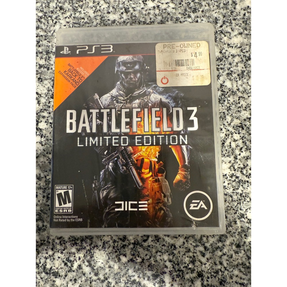 PlayStation 3 PS3 Battlefield 3 Limited‎ Edition Video Game Complete